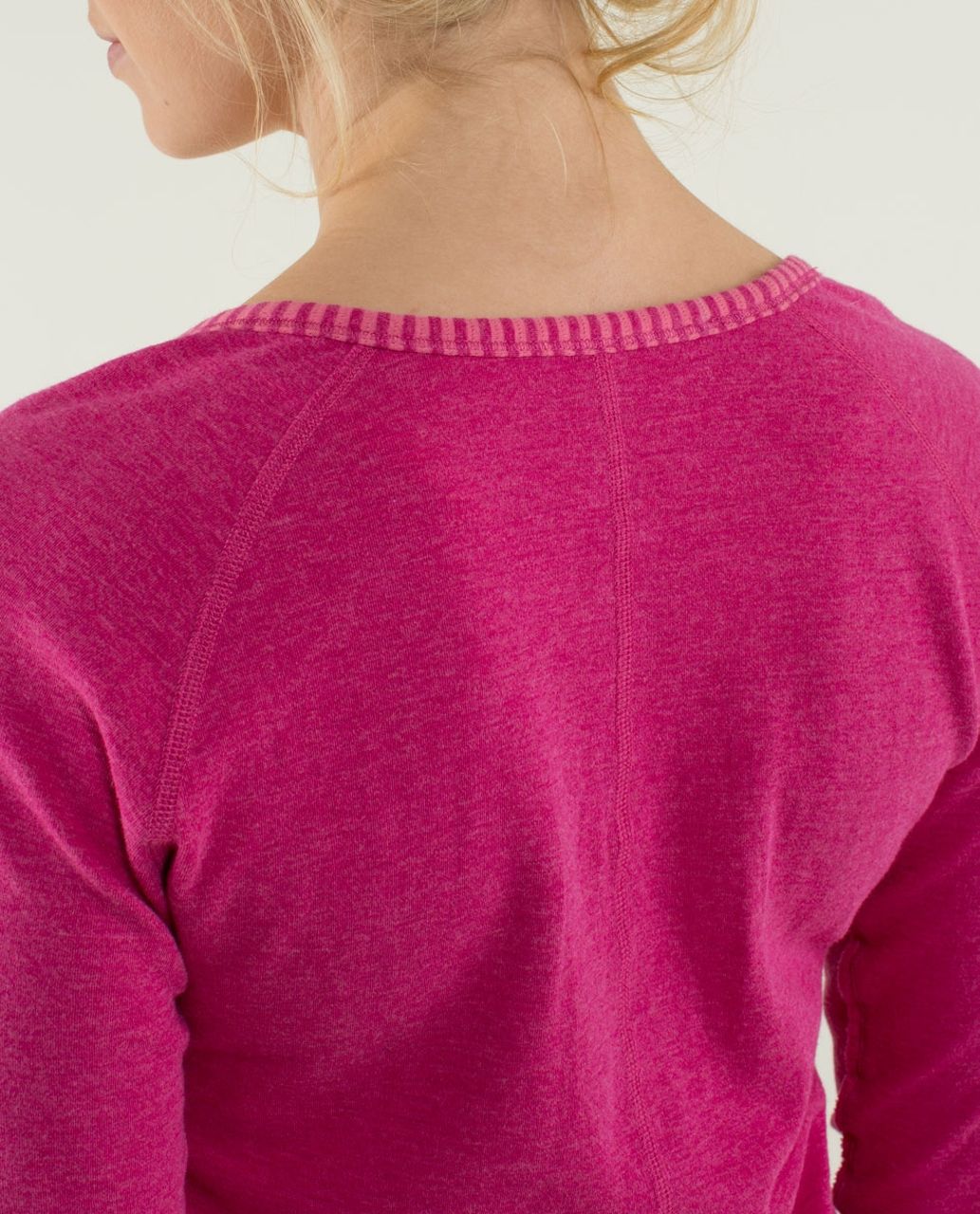 Lululemon Open Your Heart Long Sleeve - Heathered Raspberry / Classic Stripe Heathered Raspberry Guava Lava / Heathered Raspberry