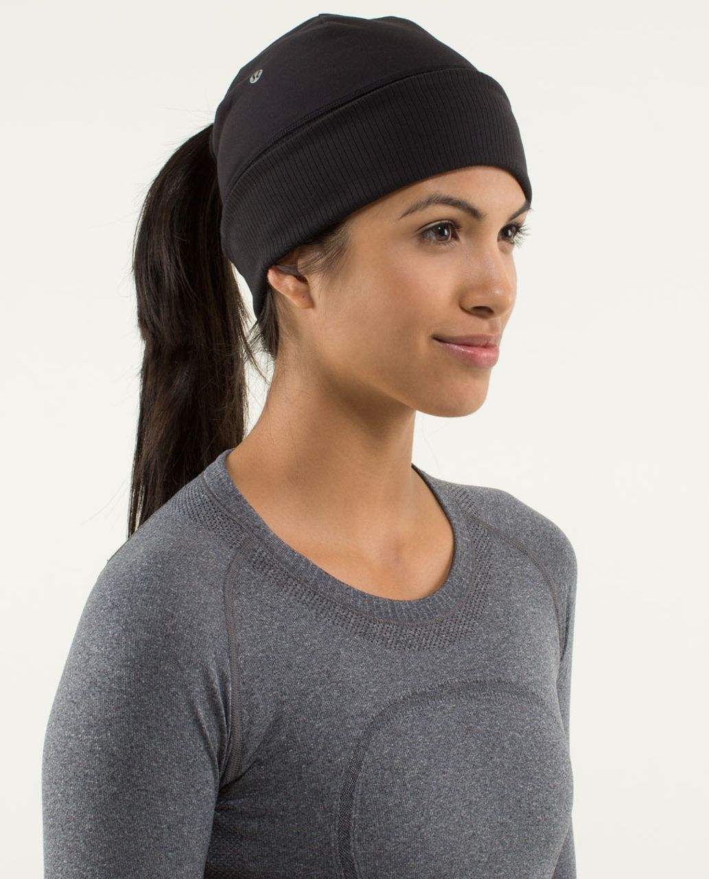 Lululemon Run With Me Toque - Black / Half Micro Macro Black Soot