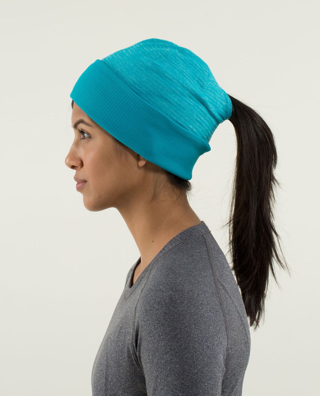 Lululemon Run With Me Toque - Mini Check Pique Surge Heathered Surge