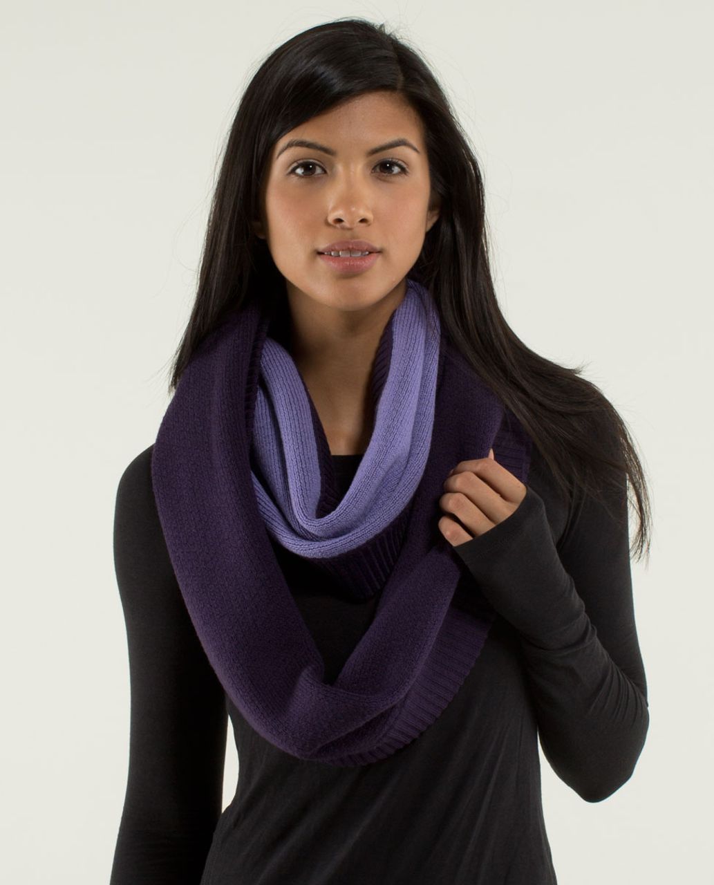 Lululemon Knit Happens Scarf - Deep Zinfandel / Winter Orchid