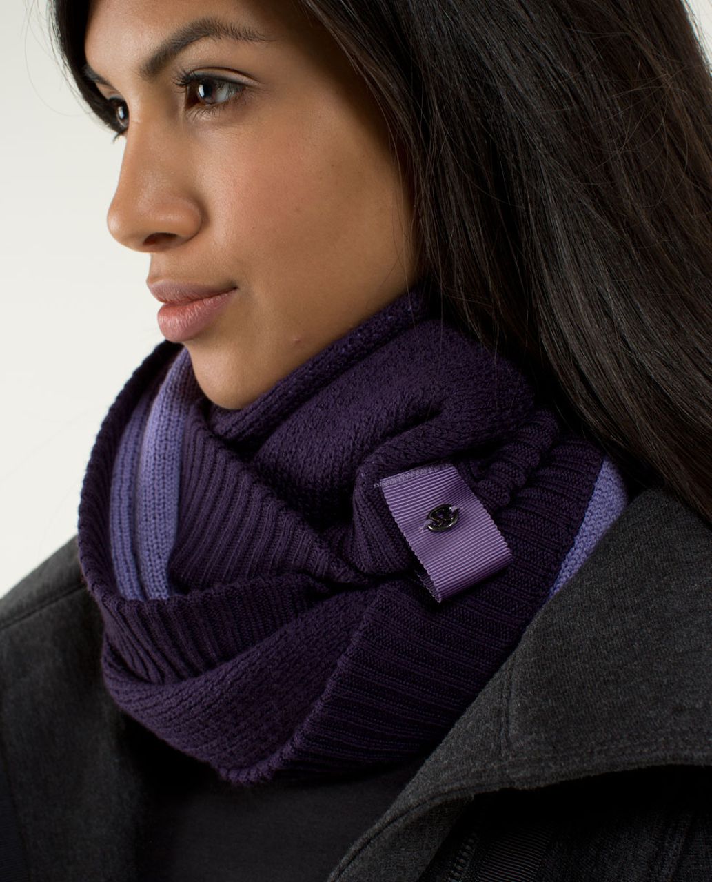 Lululemon Knit Happens Scarf - Deep Zinfandel / Winter Orchid