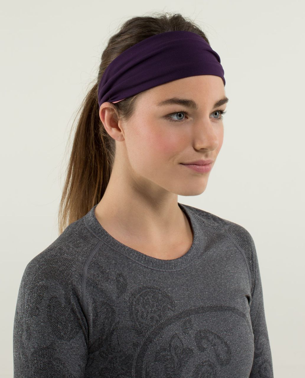 Lululemon Bang Buster Headband *Reversible - Deep Zinfandel / Bleached Coral