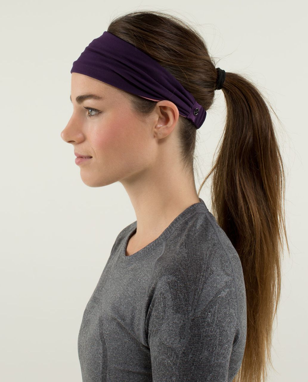 Lululemon Bang Buster Headband *Reversible - Deep Zinfandel / Bleached Coral