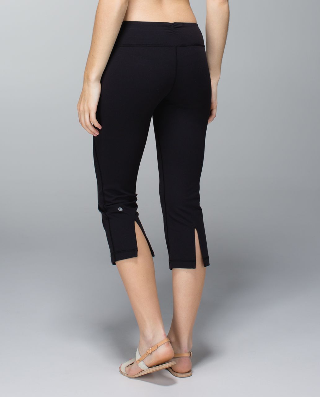 Lululemon Gather & Crow Crop *Full-On Luon - Black - lulu fanatics