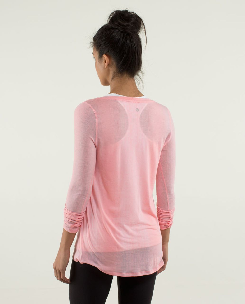 Lululemon Inner Calm Long Sleeve - Misty Stripe Burnout Bleached Coral