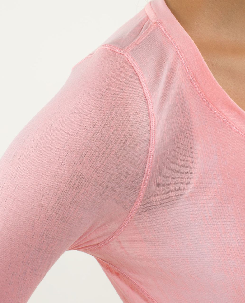 Lululemon Inner Calm Long Sleeve - Misty Stripe Burnout Bleached Coral