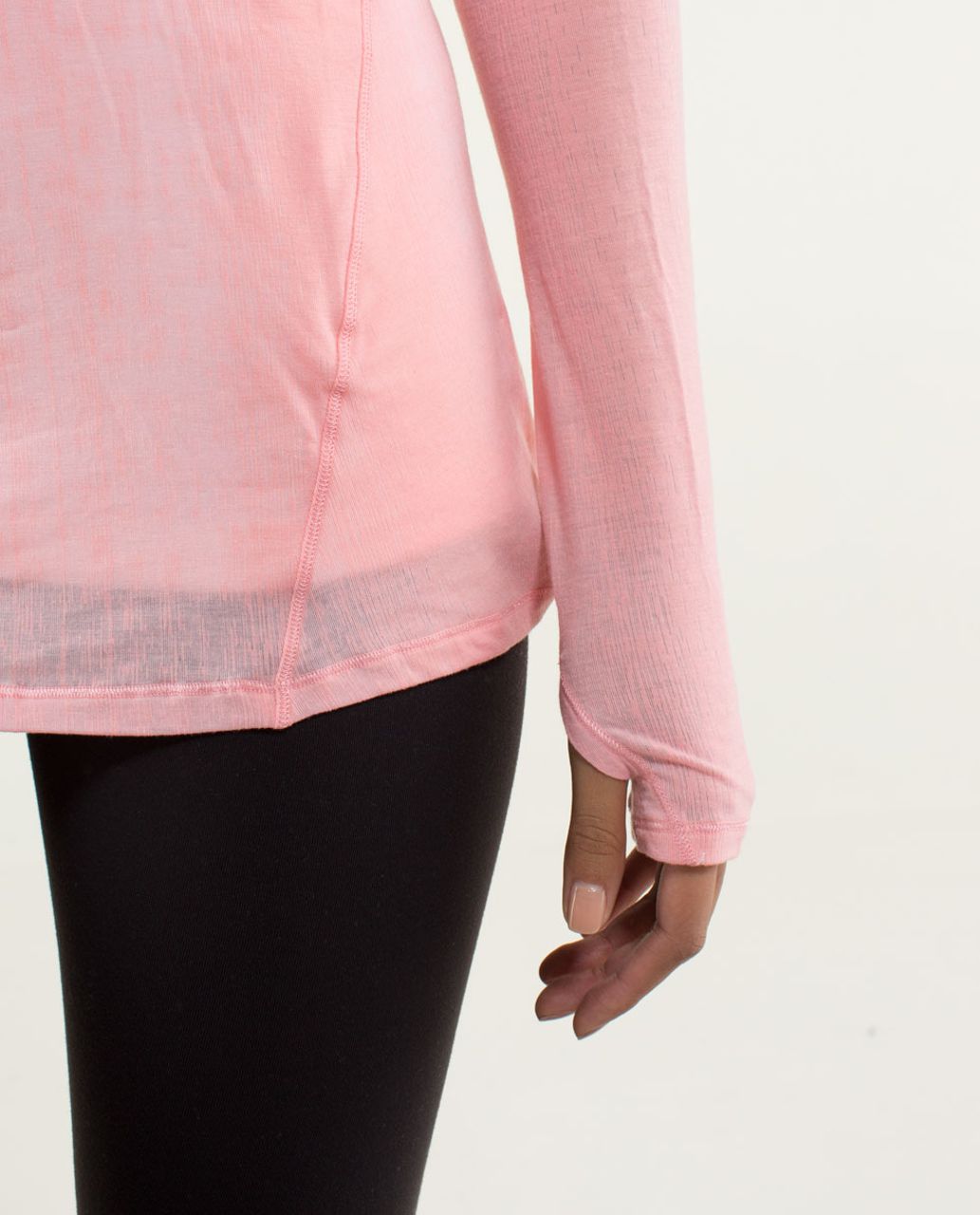 Lululemon Inner Calm Long Sleeve - Misty Stripe Burnout Bleached Coral