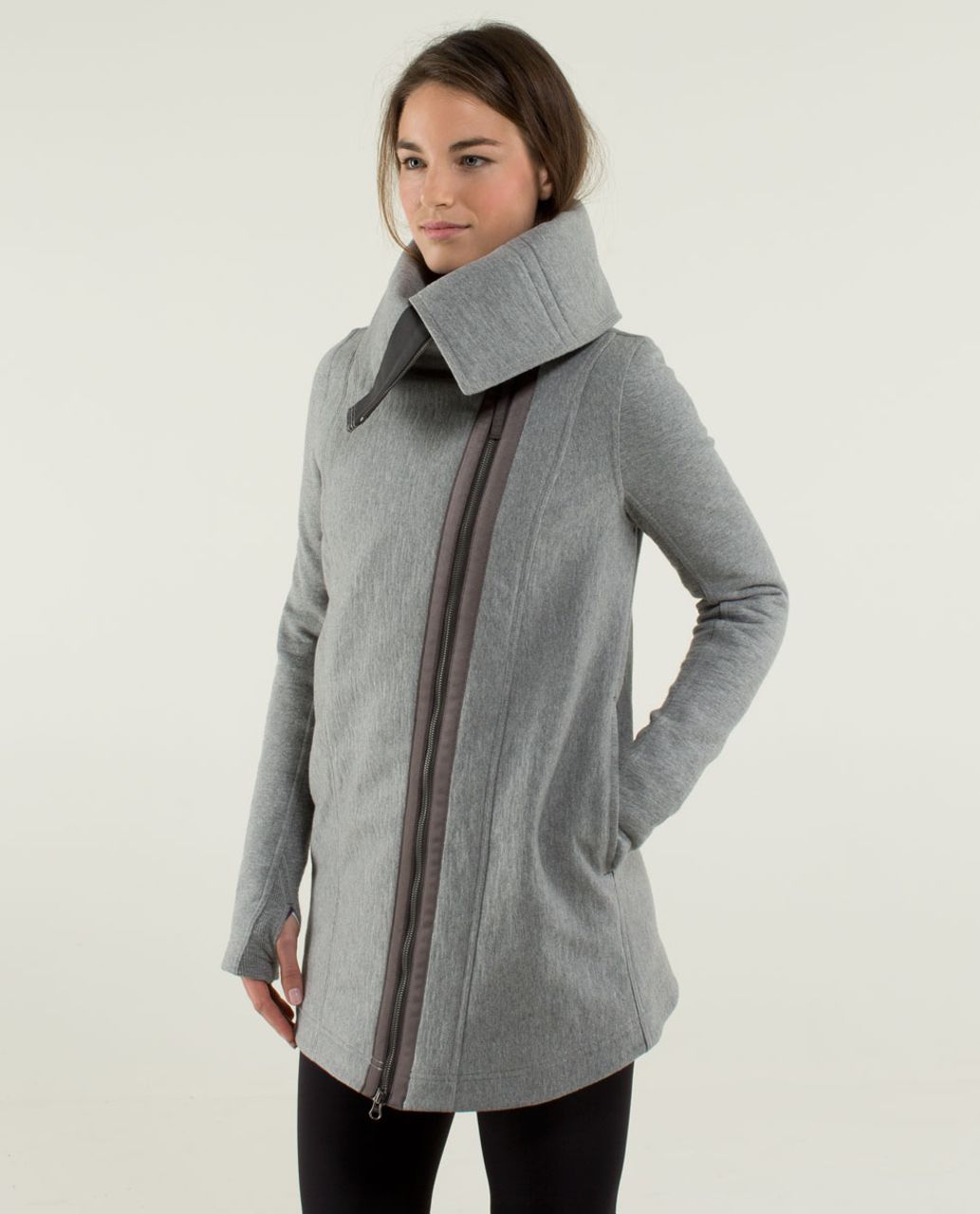 Lululemon Virasana Blanket Wrap - Heathered Medium Grey / Silver Spoon / Heathered Medium Grey