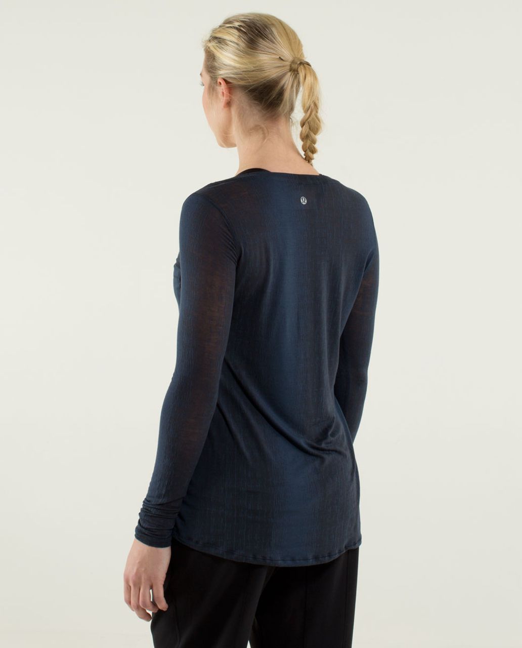 Lululemon Inner Calm Long Sleeve - Misty Stripe Burnout Inkwell