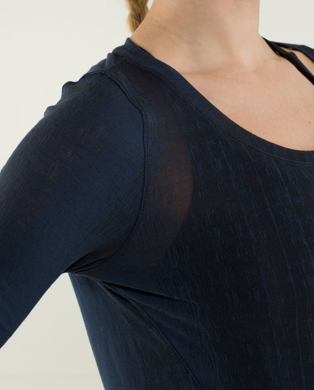 Lululemon Inner Calm Long Sleeve - Misty Stripe Burnout Inkwell