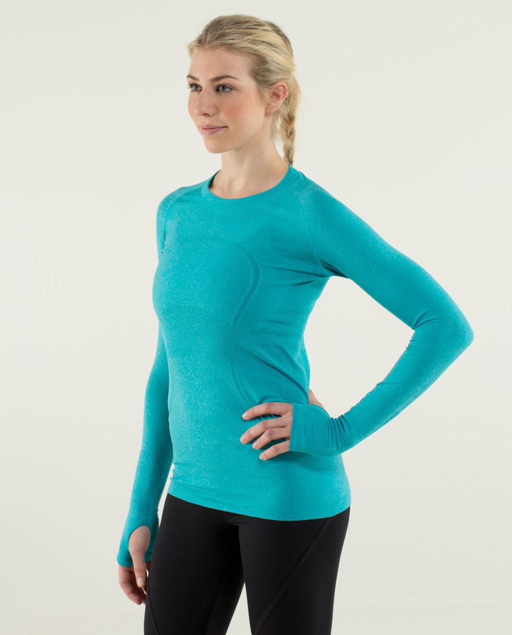 Lululemon Run:  Swiftly Tech Long Sleeve - Heathered Surge