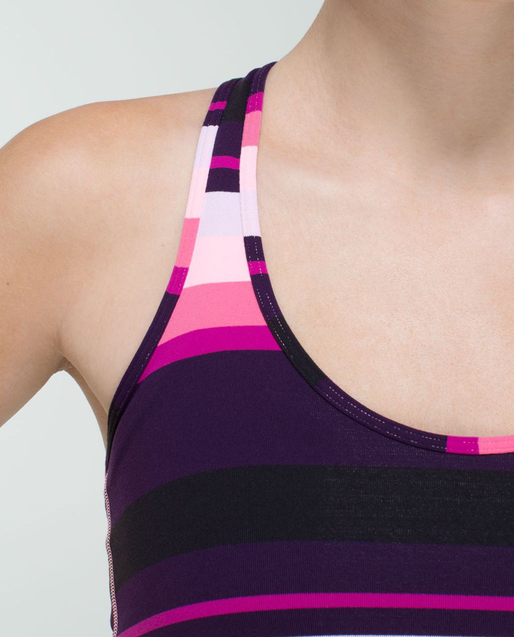 Lululemon Cool Racerback - Assorted Stripe Bleached Coral