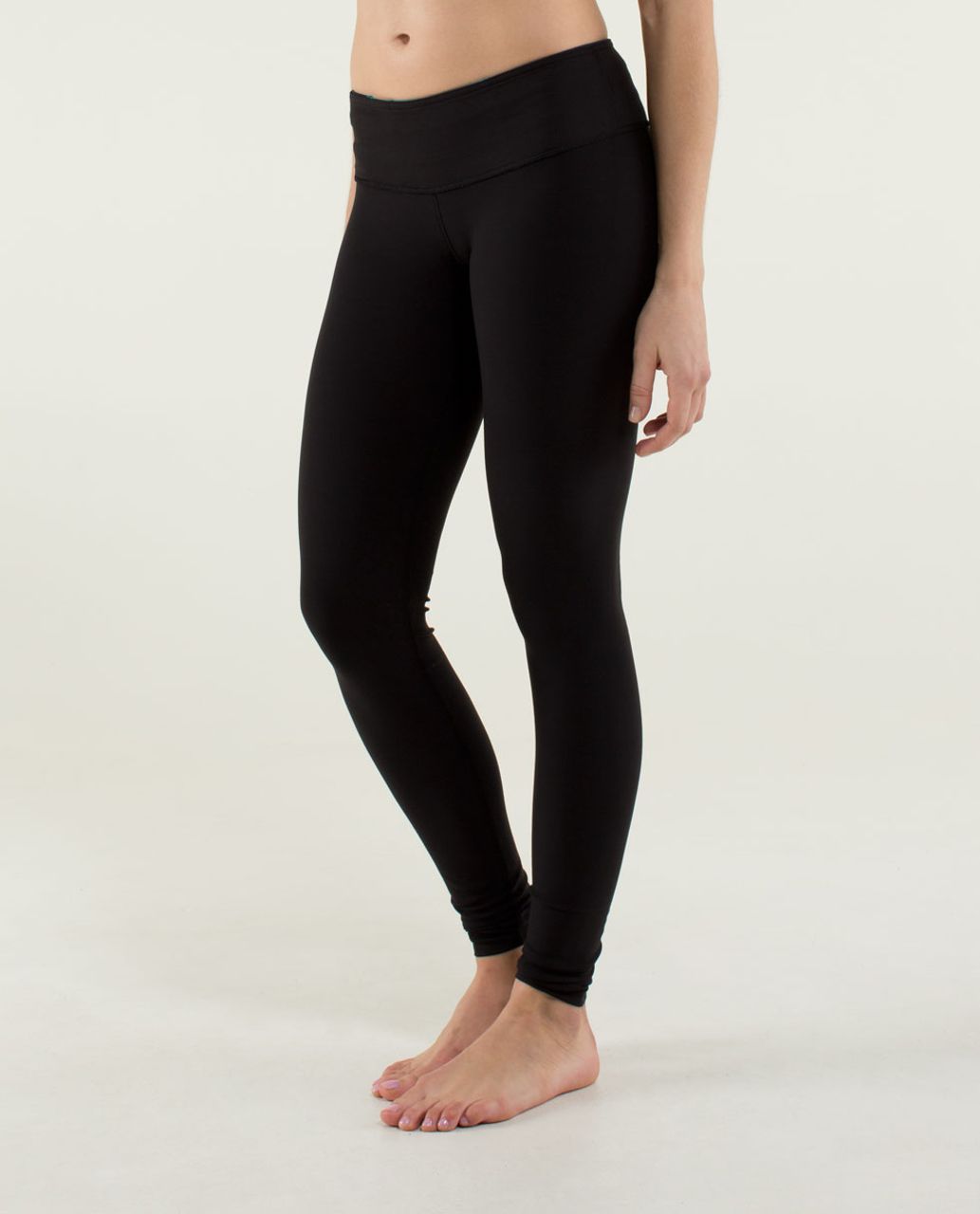 Ivivva Lululemon Girls Leggings Black Quilted Side Panel Ankle Zipper Size  14 