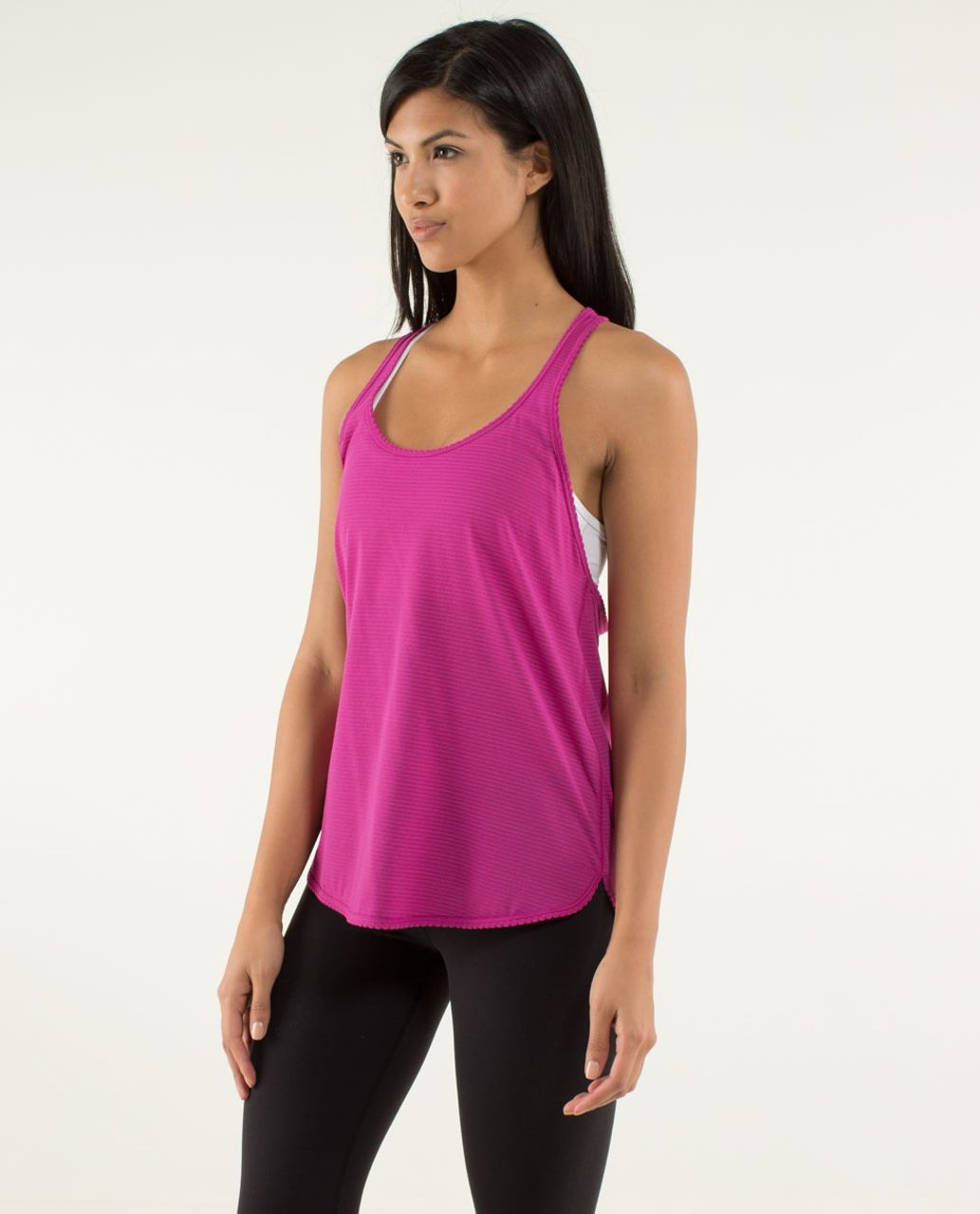 Lululemon 105 F Singlet *Silver - Raspberry