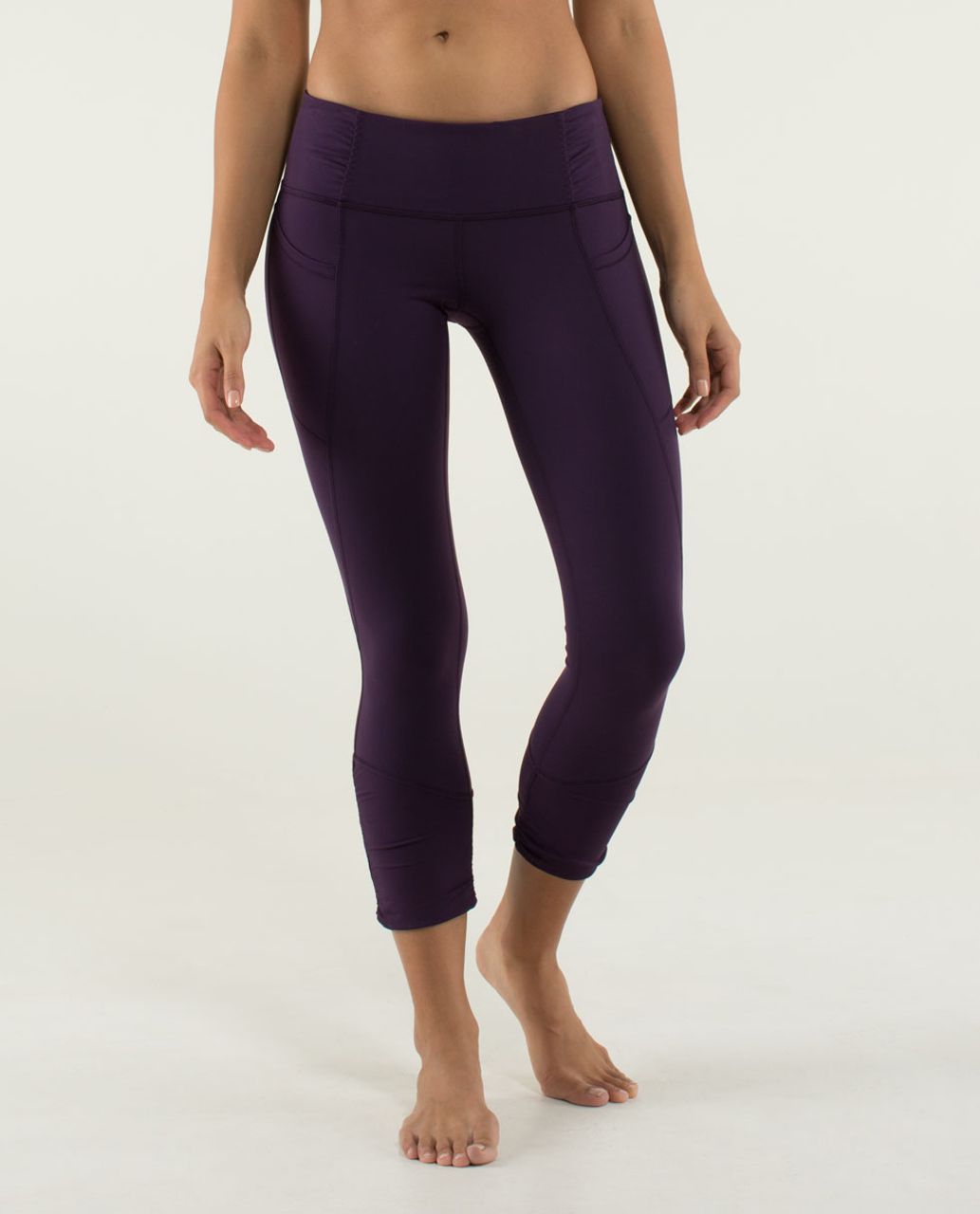 Lululemon Practice Daily Crop *Full-On Luon - Deep Zinfandel