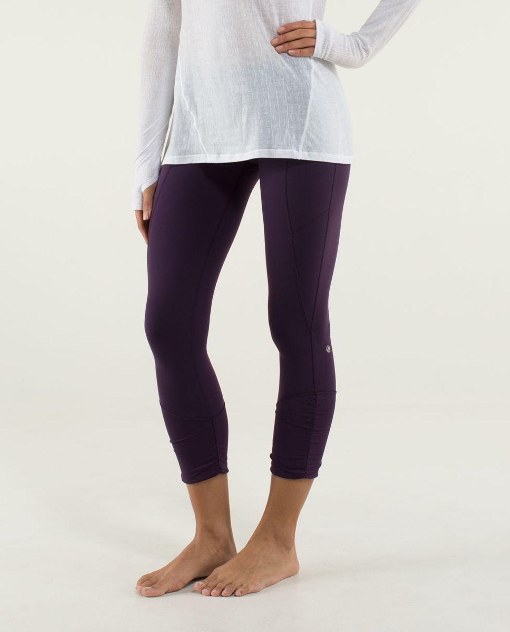 Lululemon Practice Daily Crop *Full-On Luon - Deep Zinfandel