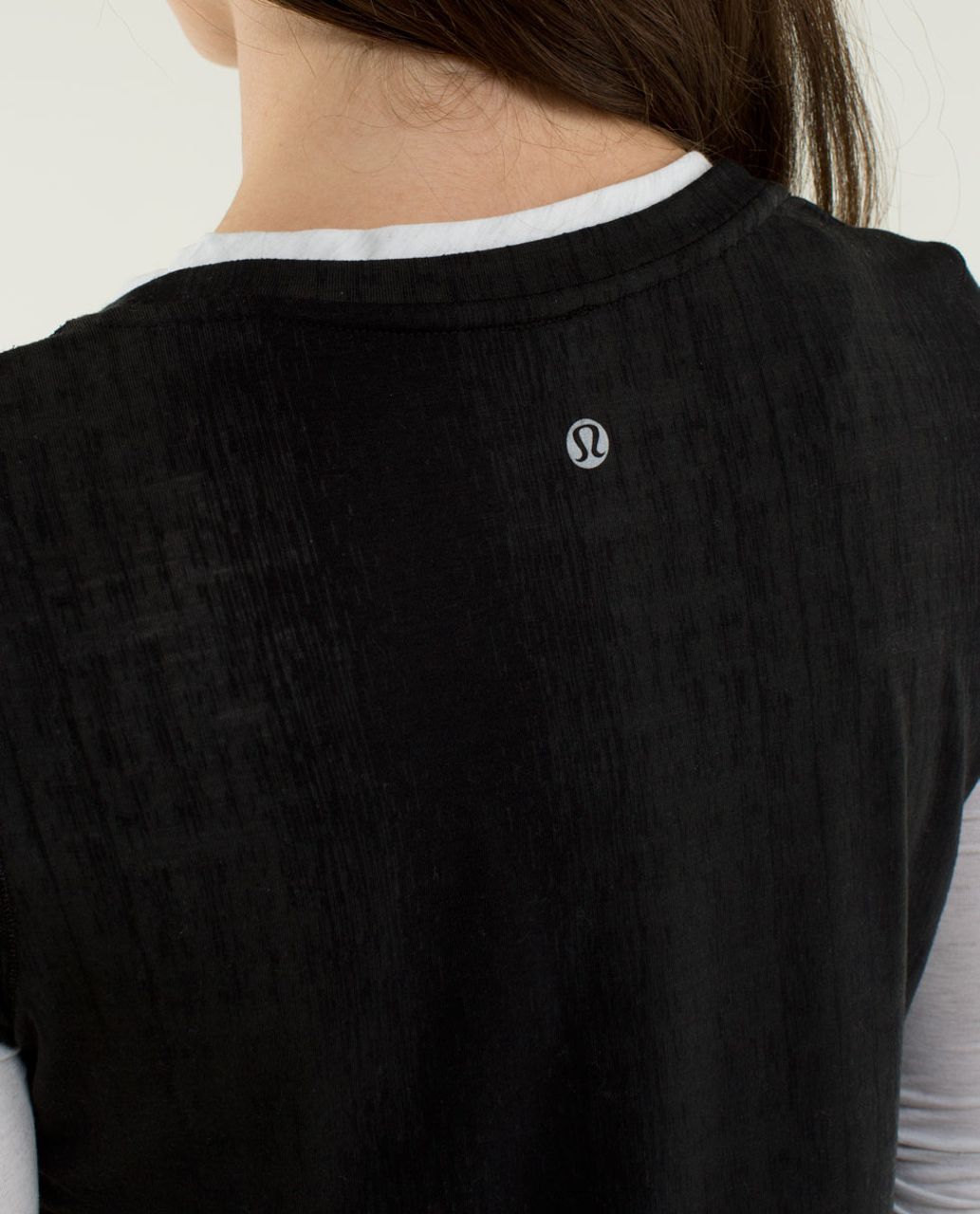 Lululemon Just Be Short Sleeve Tee - Misty Stripe Burnout Black