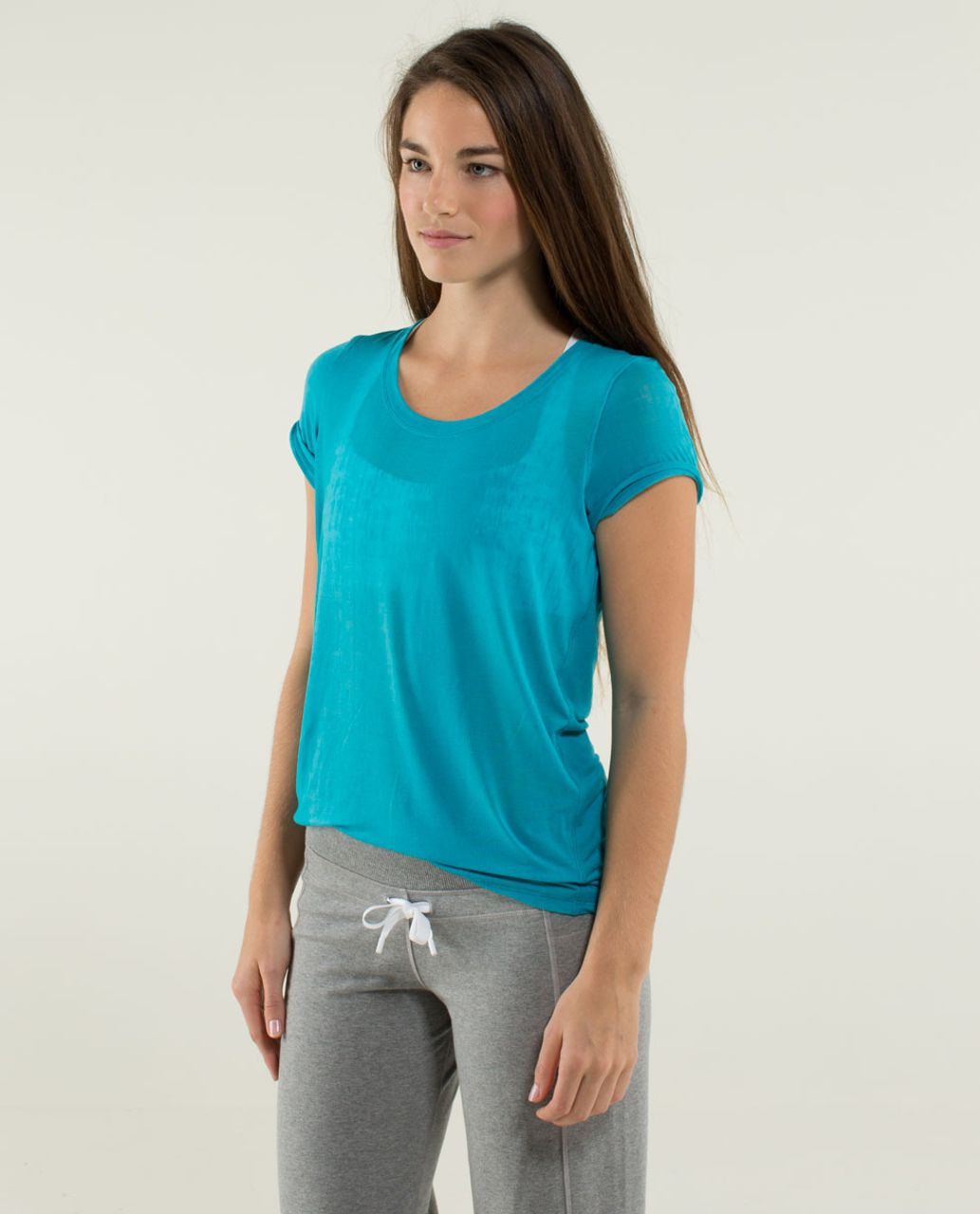 Lululemon Just Be Short Sleeve Tee - Misty Stripe Burnout Surge