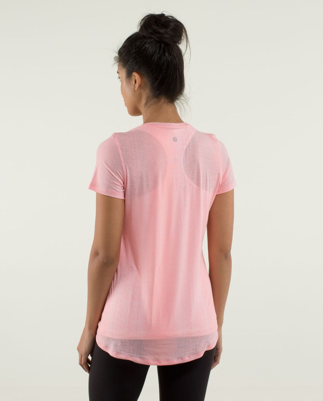 Lululemon Just Be Short Sleeve Tee - Misty Stripe Burnout Bleached Coral