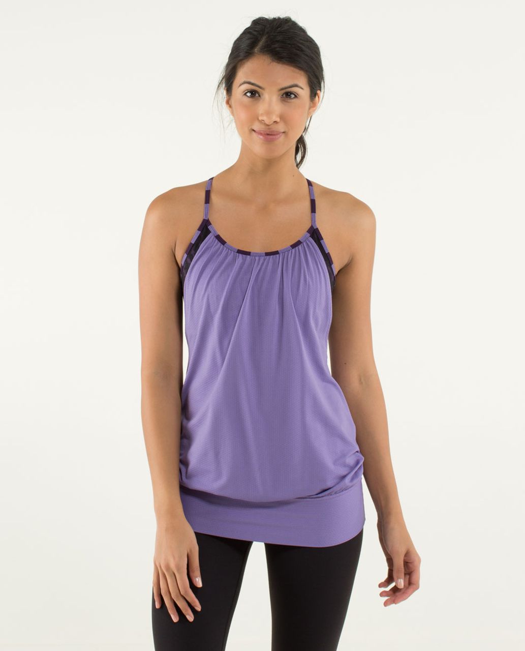 Lululemon No Limits Tank - Winter Orchid / Beautiful Baroque Deep Zinfandel / Micro Macro Stripe Deep Zinfandel