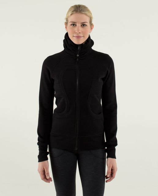 Lululemon Calm & Cozy Jacket - Brisk Bloom Black White / White / Black ...