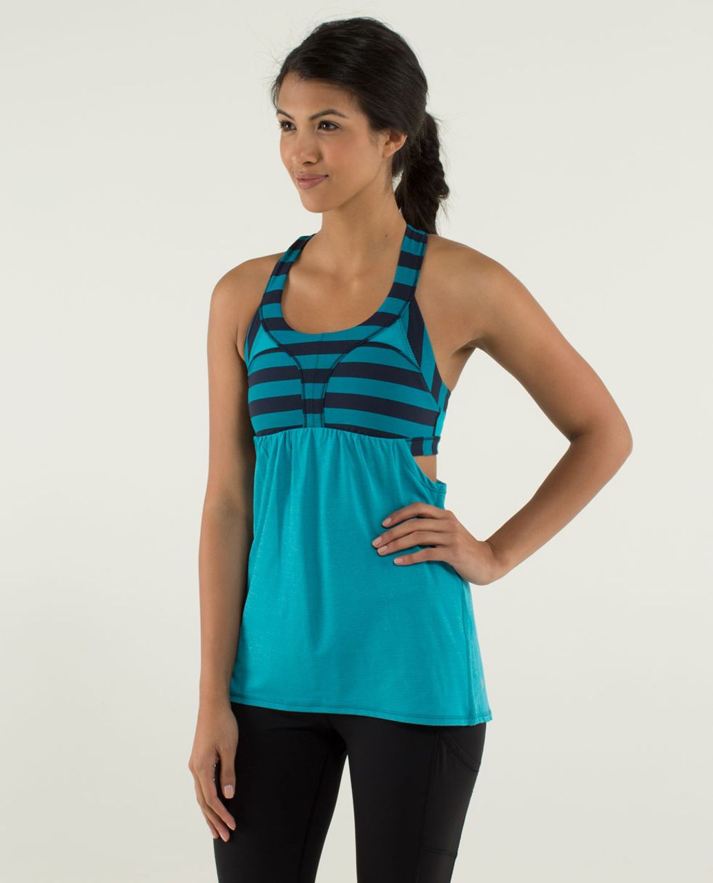 Lululemon 2-In-Run Tank - Surge / Micro Macro Stripe Surge