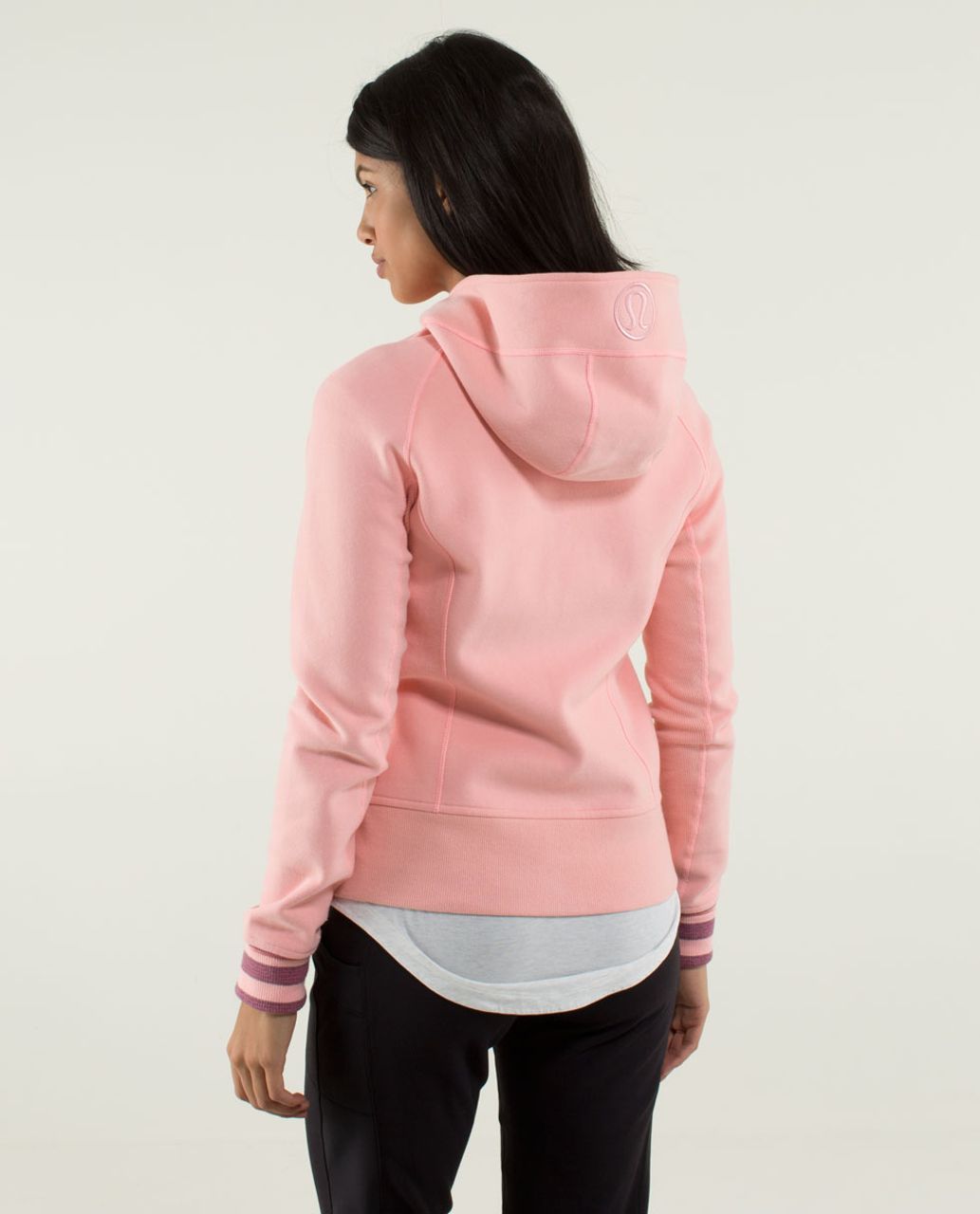 Lululemon Scuba Hoodie *Stretch (Lined Hood) - Coral / Guava Lava / Micro Macro Stripe Bleached Coral