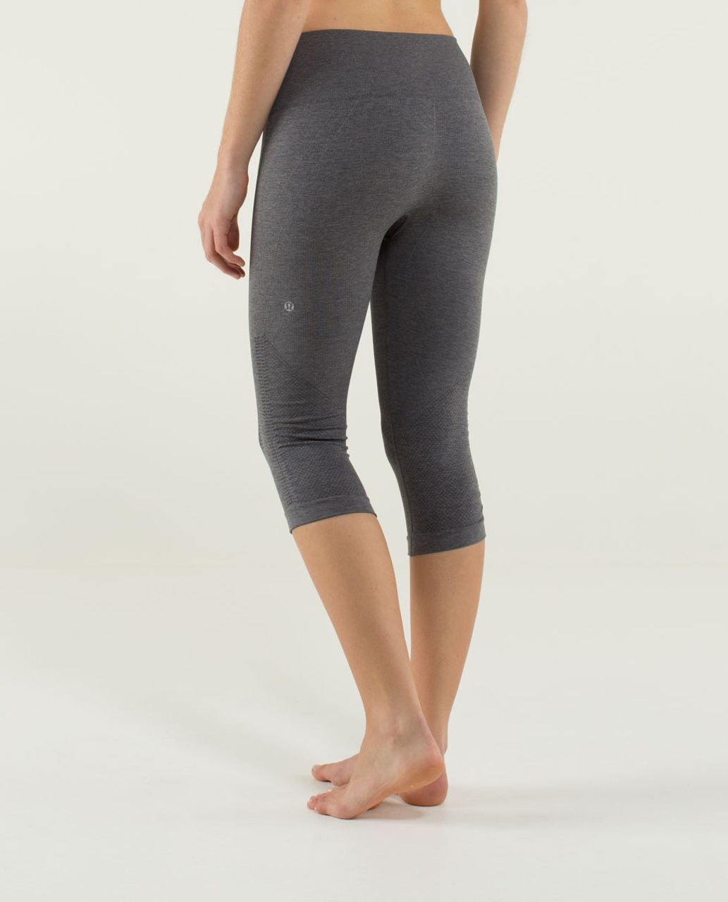 Lululemon In The Flow Crop II - Heathered Soot Light - lulu fanatics