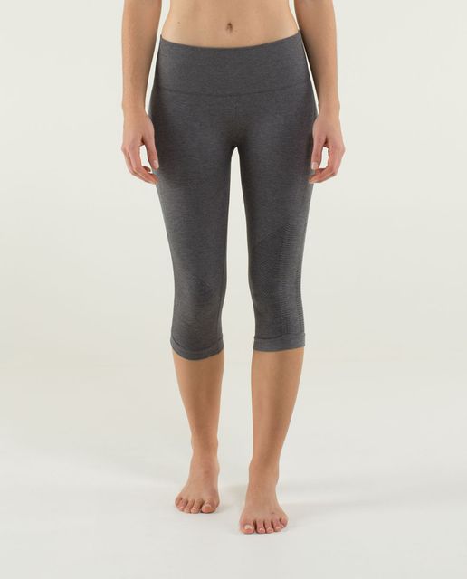 Lululemon In The Flow Crop II - Heathered Deep Coal - lulu fanatics