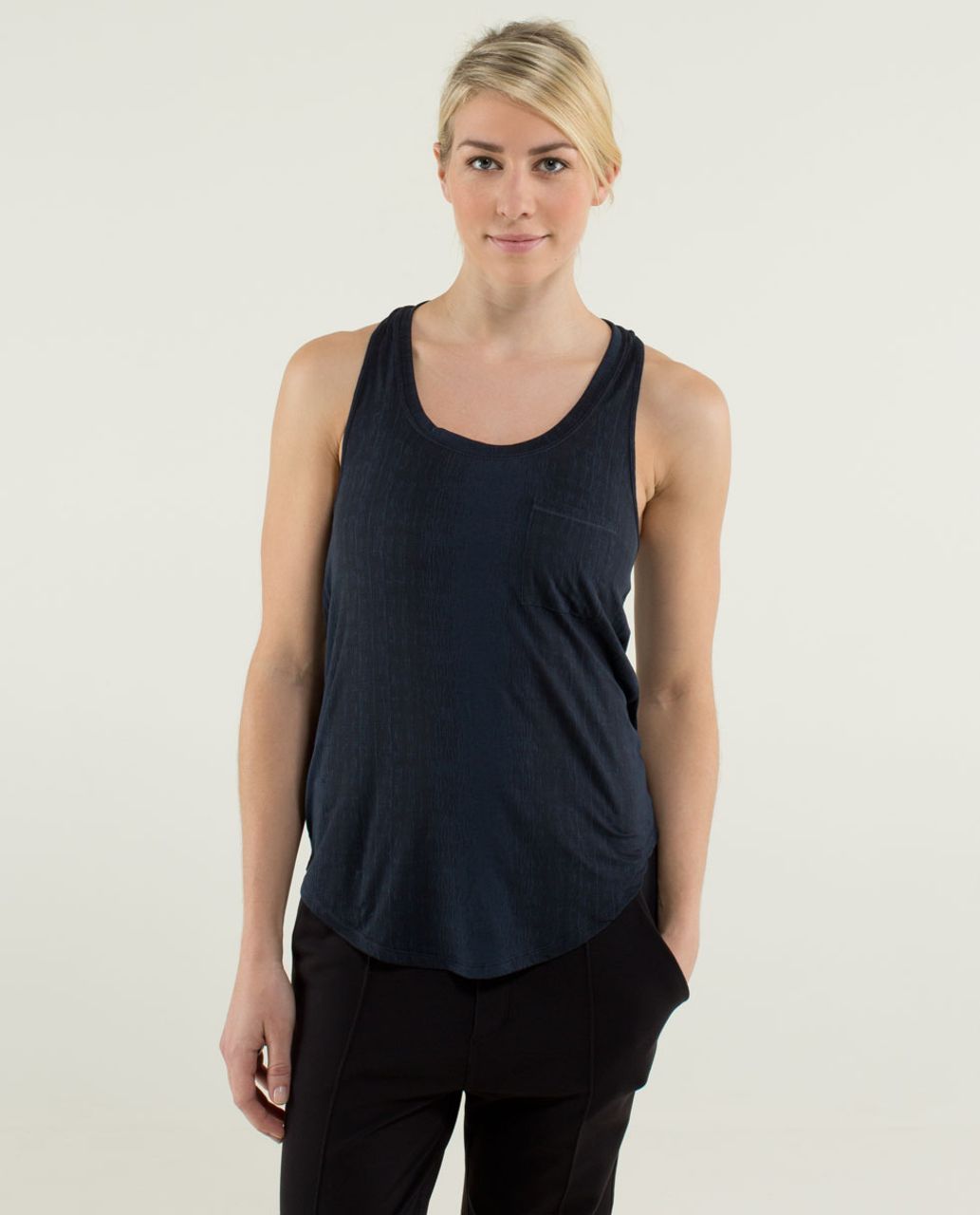 Lululemon Yogi Racer Tank - Misty Stripe Burnout Inkwell