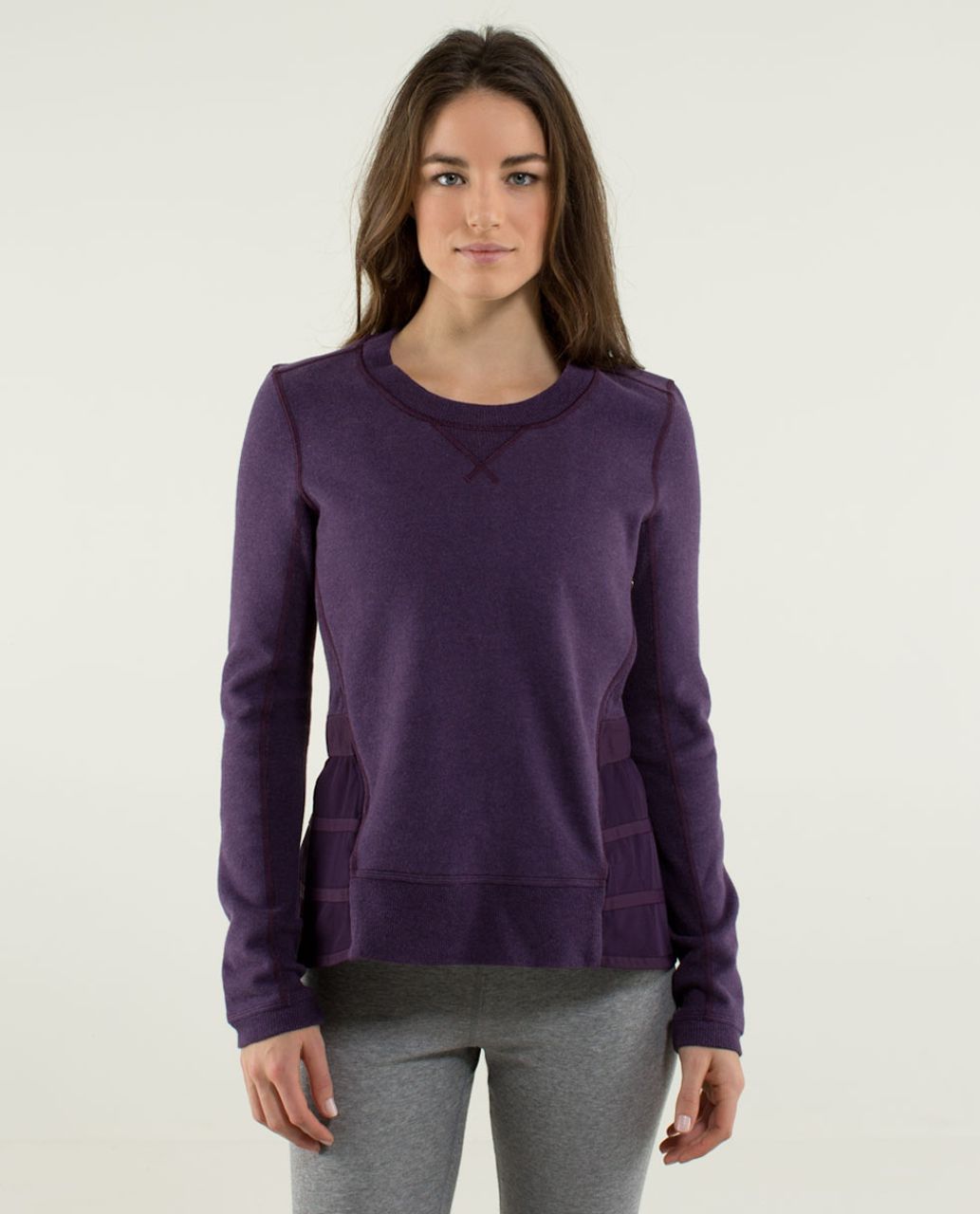 Lululemon Ruffled Up Pullover - Heathered Deep Zinfandel / Winter