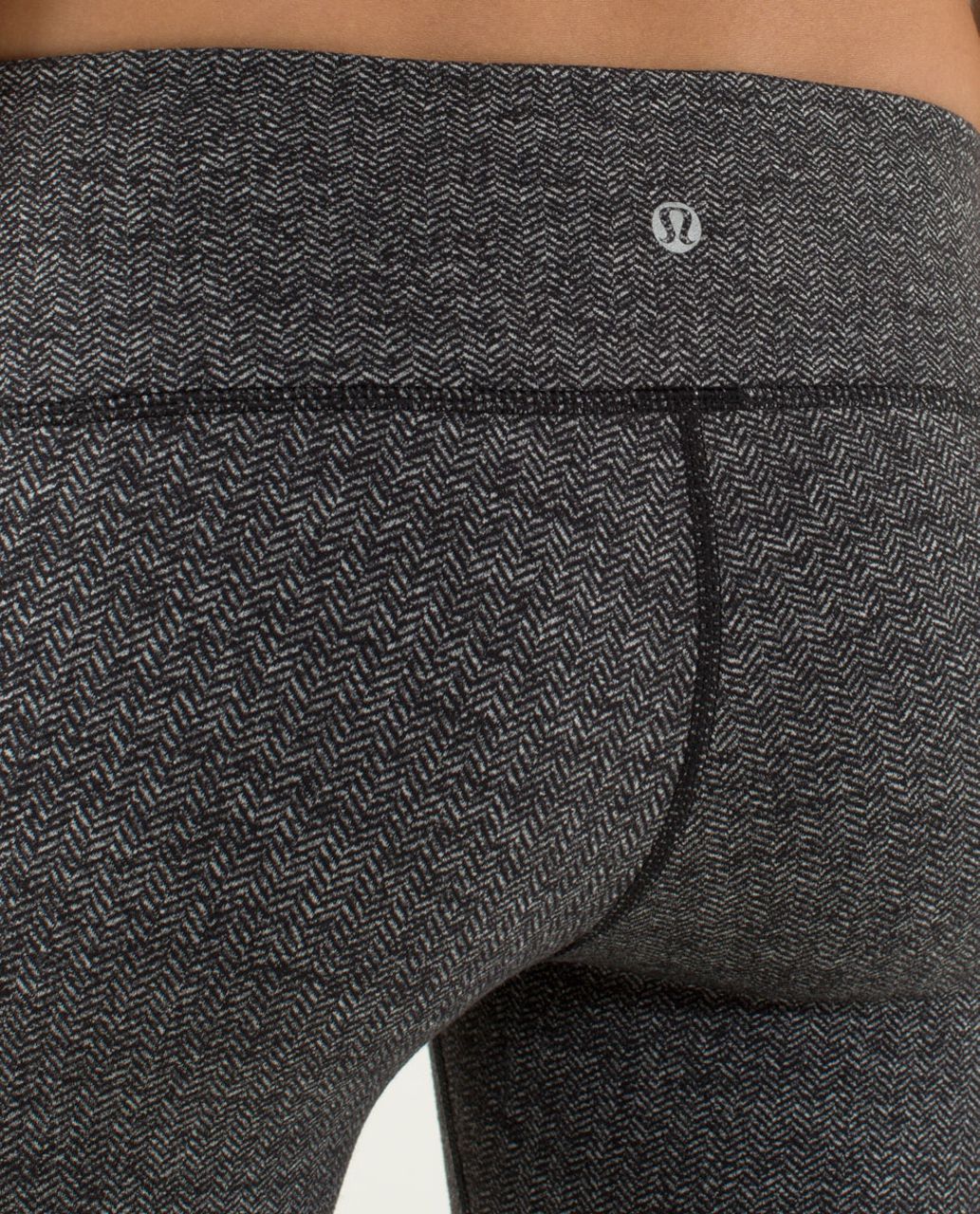 Lululemon Wunder Under Pant - Heathered Herringbone Heathered Black Black / Black