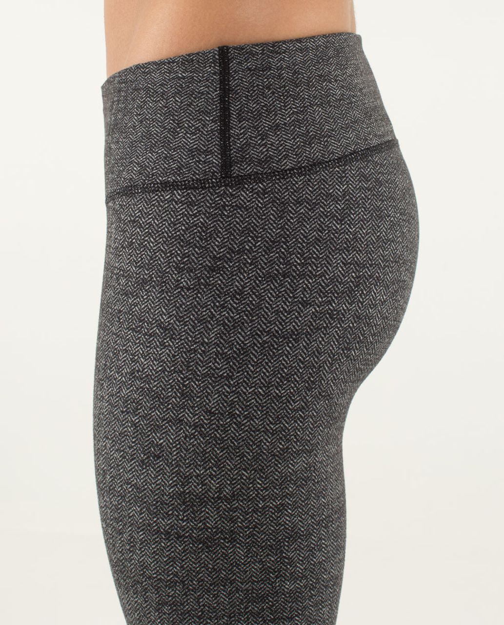 Lululemon Wunder Under Pant - Heathered Herringbone Heathered Black Black / Black