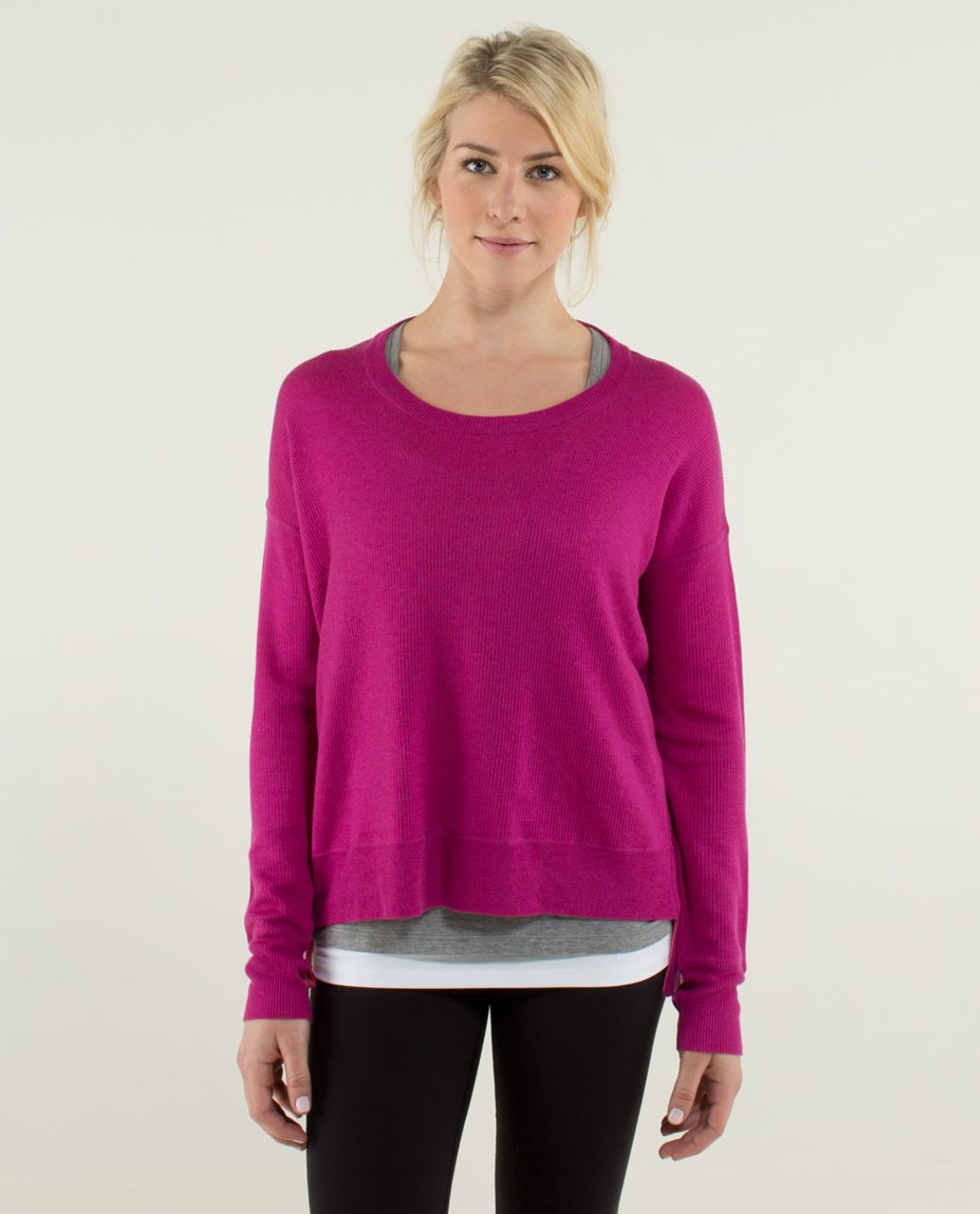 Lululemon Pure Balance Sweater - Raspberry / Guava Lava