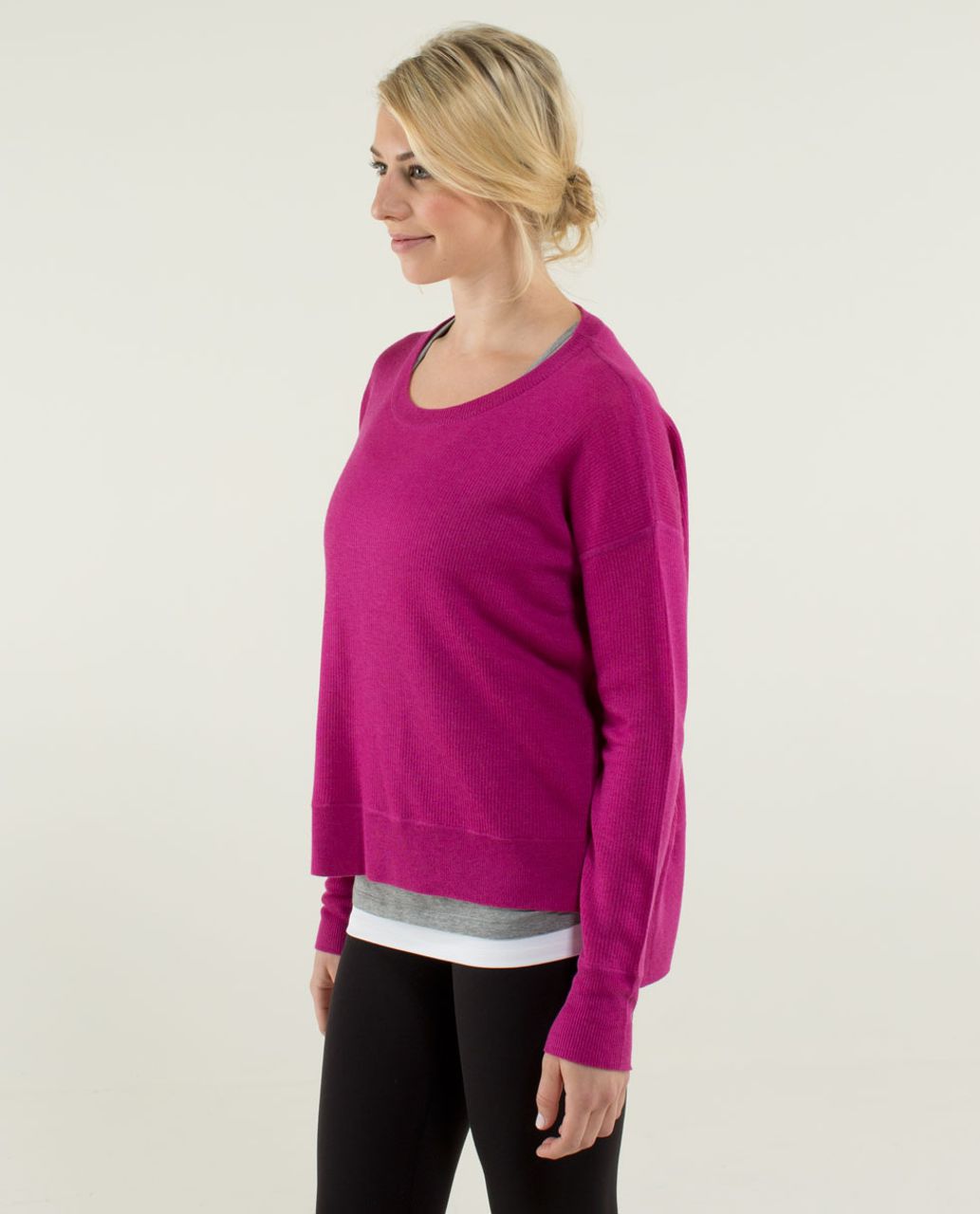 Lululemon Pure Balance Sweater - Raspberry / Guava Lava - lulu fanatics