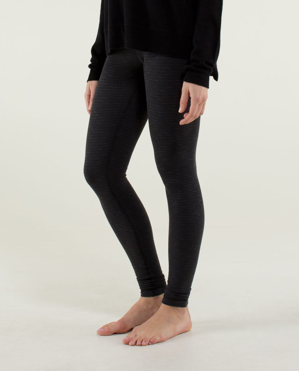 Lululemon Wunder Under Pant - Pique Luon Black / Black - lulu fanatics