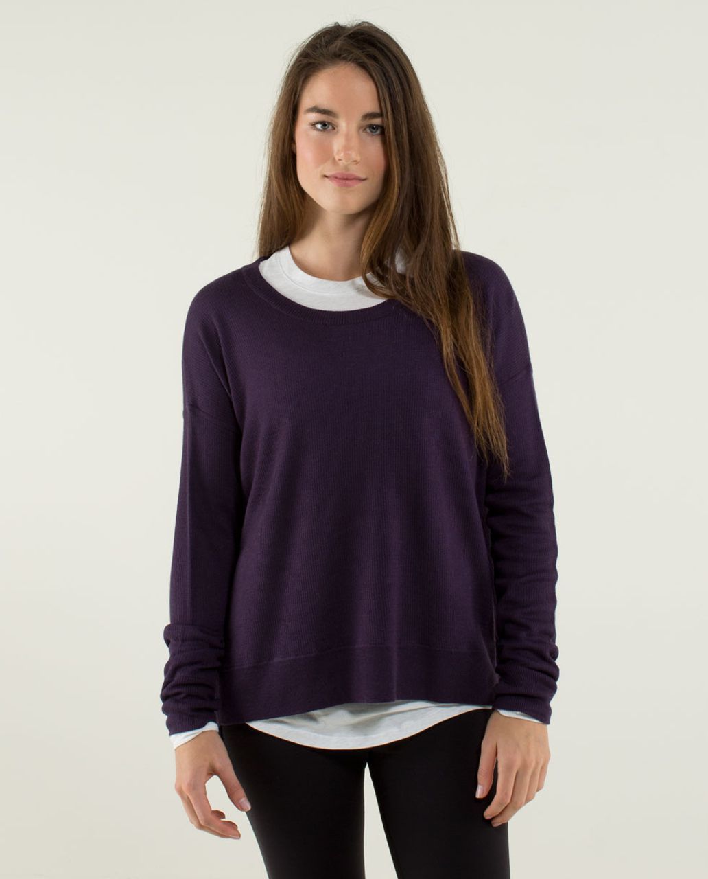 Lululemon Pure Balance Sweater - Deep Zinfandel / Winter Orchid