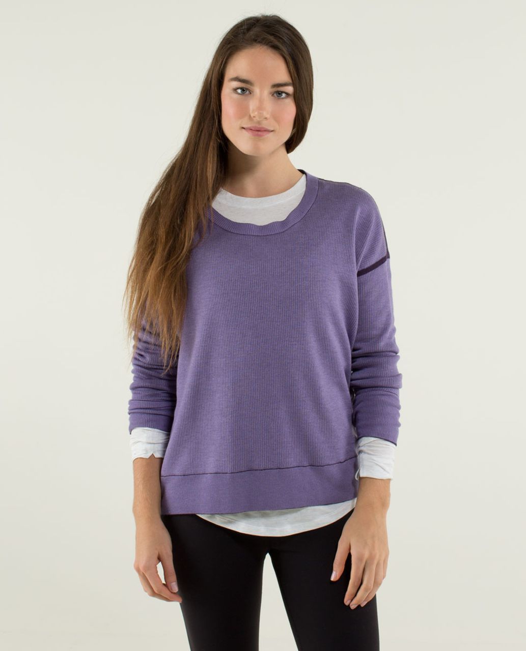 Lululemon Pure Balance Sweater - Deep Zinfandel / Winter Orchid