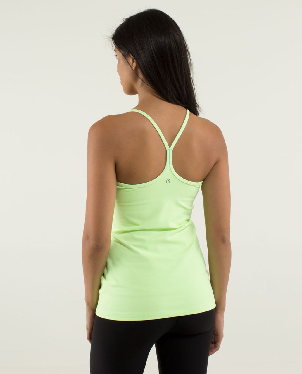 Lululemon Twist & Toil Tank - Heathered Clear Mint / Ocean Spray Fluro  Citrus Light Cast - lulu fanatics