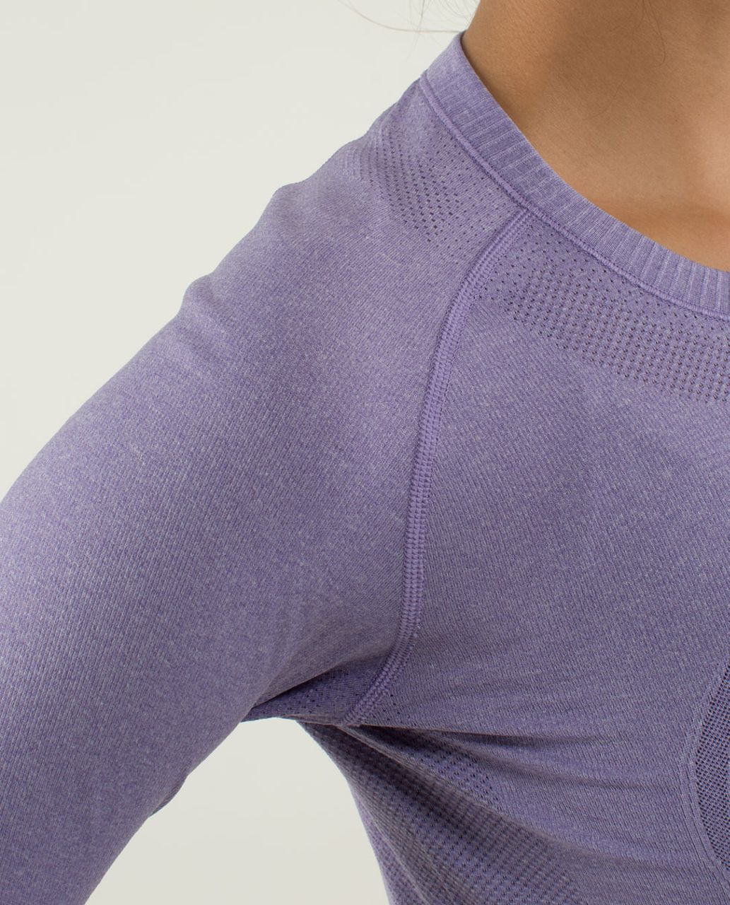 Lululemon Run:  Swiftly Tech Long Sleeve - Heathered Winter Orchid