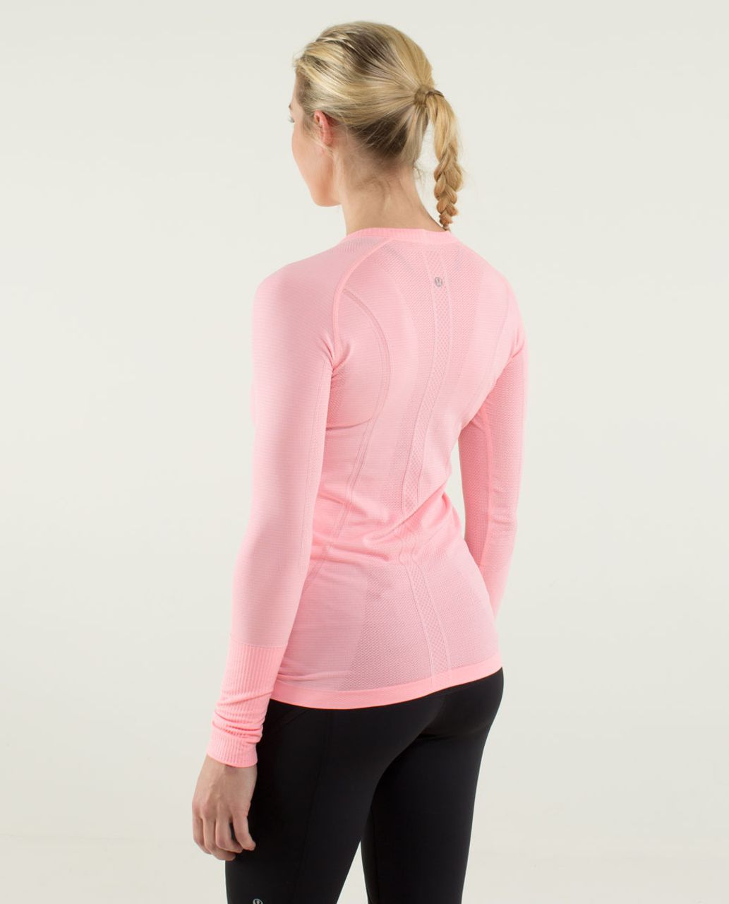 Lululemon Run:  Swiftly Tech Long Sleeve - Heathered Bleached Coral