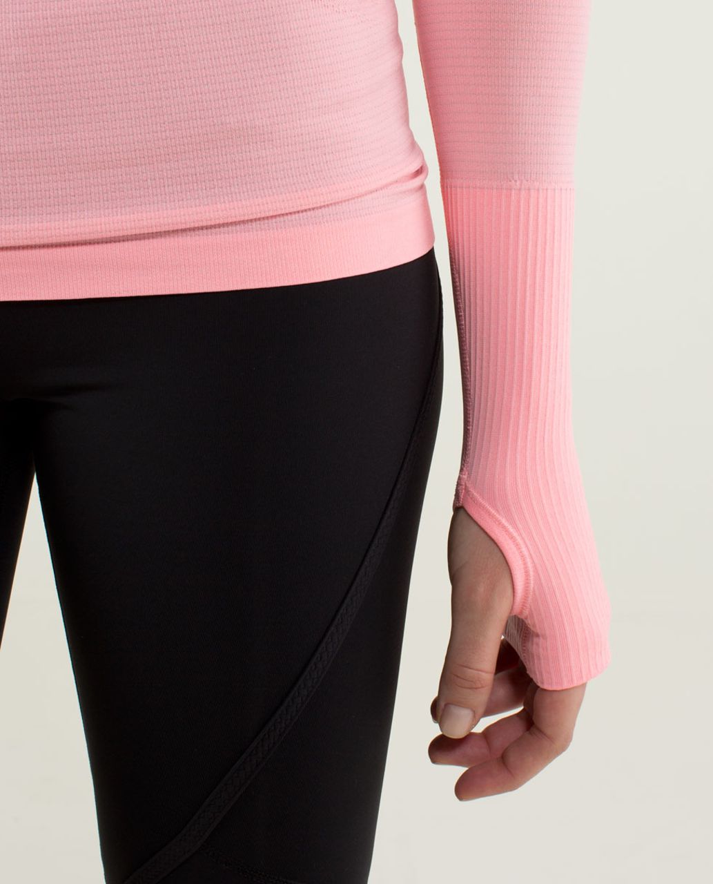 Lululemon Run:  Swiftly Tech Long Sleeve - Heathered Bleached Coral