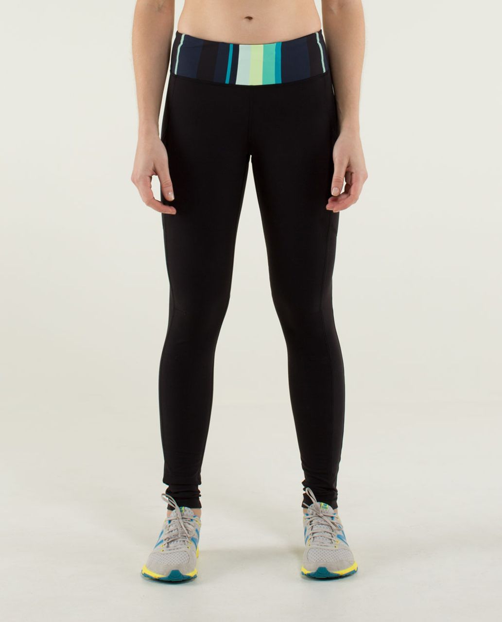 Lululemon Speed Tight *Tech - Black / Assorted Stripe Surge