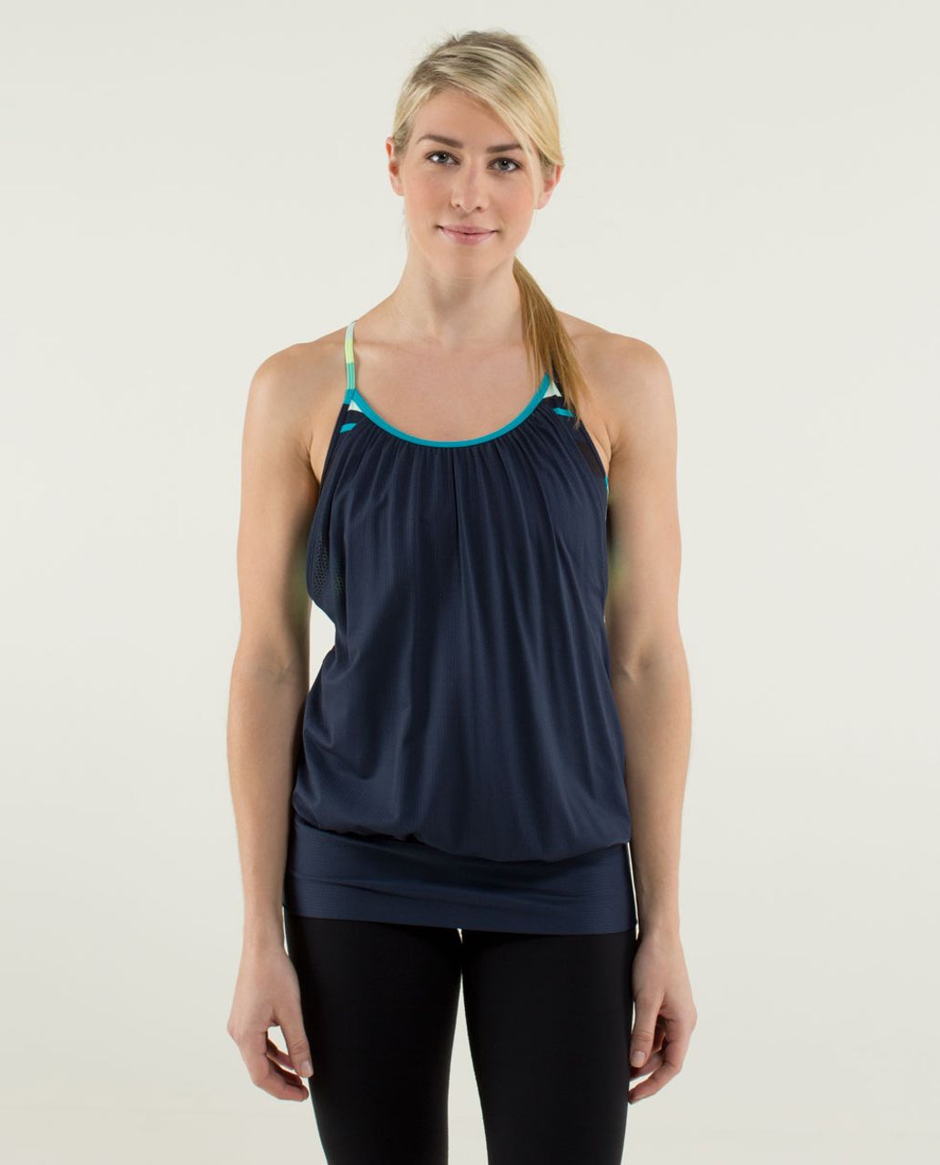 Lululemon No Limits Tank - Inkwell / Assorted Stripe Surge / Surge