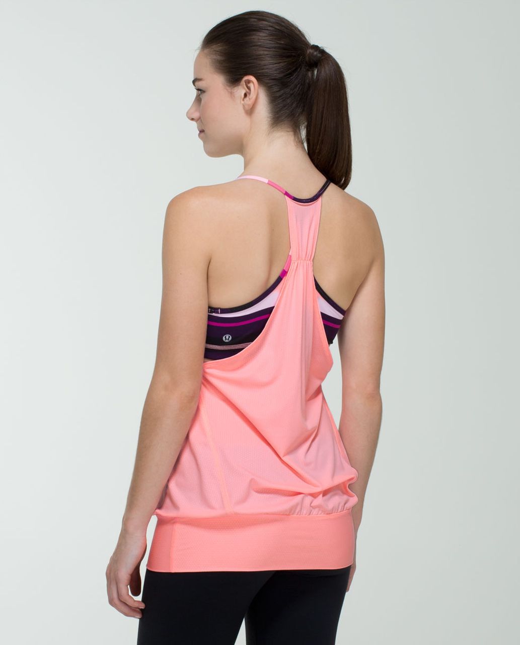 Lululemon No Limits Tank - Bleached Coral / Assorted Stripe Bleached Coral