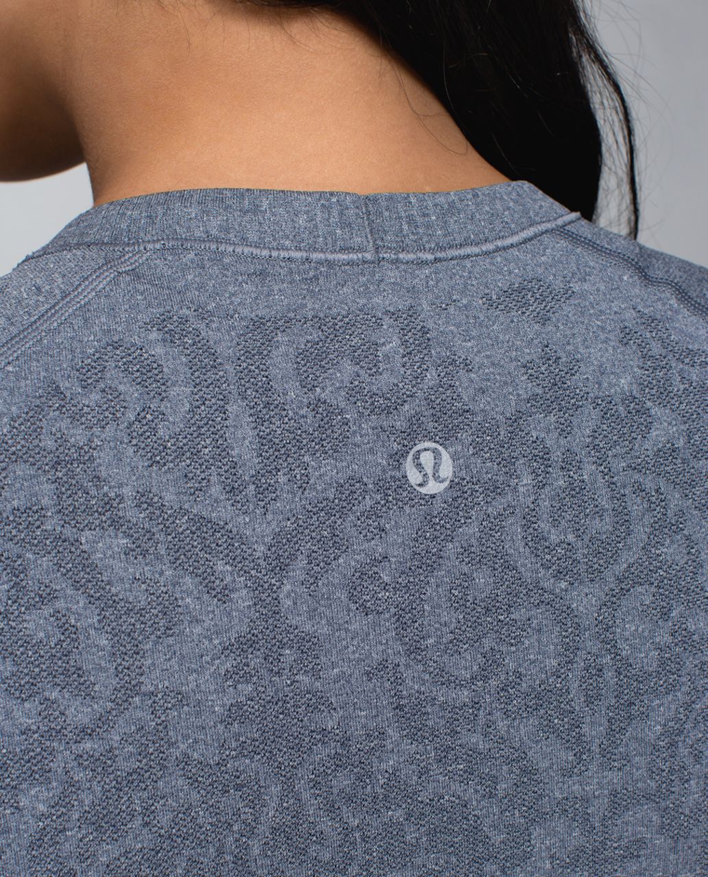 Lululemon Run:  Swiftly Tech Short Sleeve *Print - Heathered Inkwell