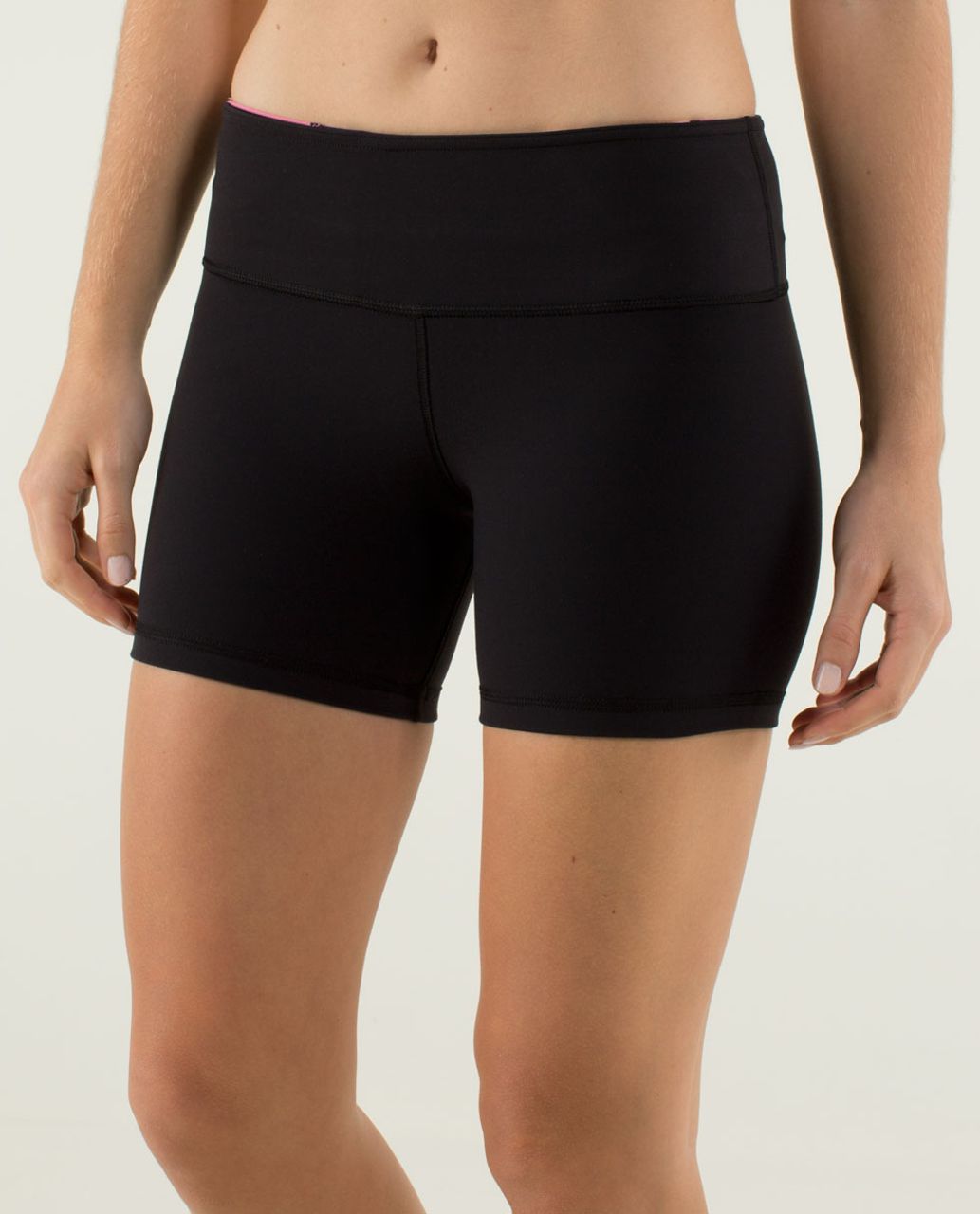 Lululemon Reverse Groove Short (Regular) *Full-On Luon - Black / Quilt Winter 13-05