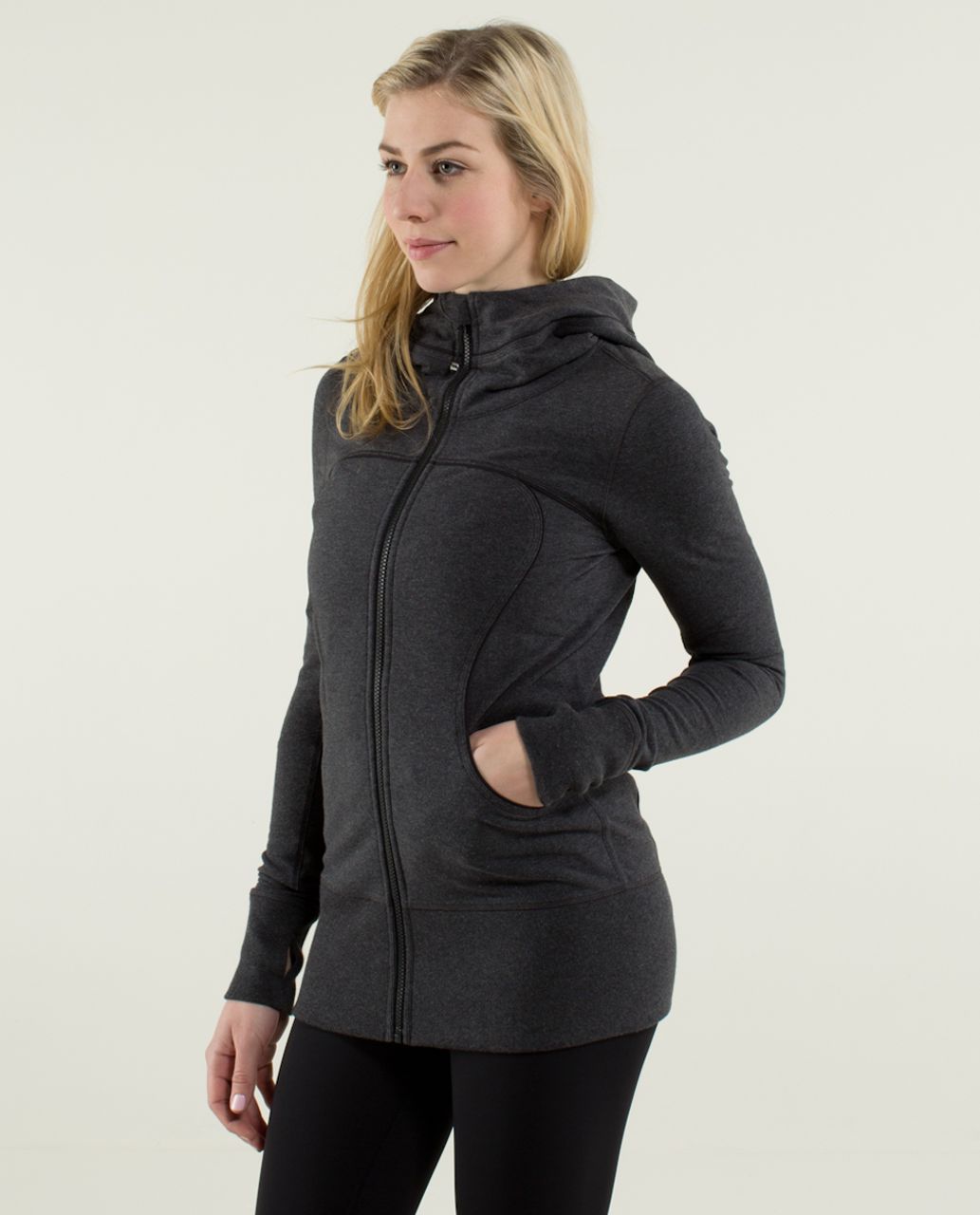 Lululemon Live Simply Jacket II - Heathered Black / Black / Black ...