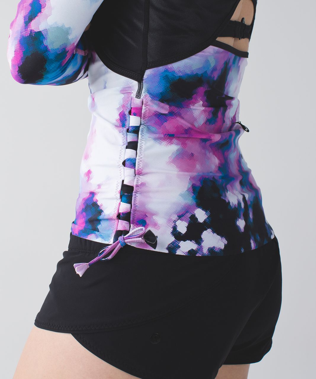 Lululemon Water:  Salty Swim Rashguard - Blooming Pixie Multi / Black