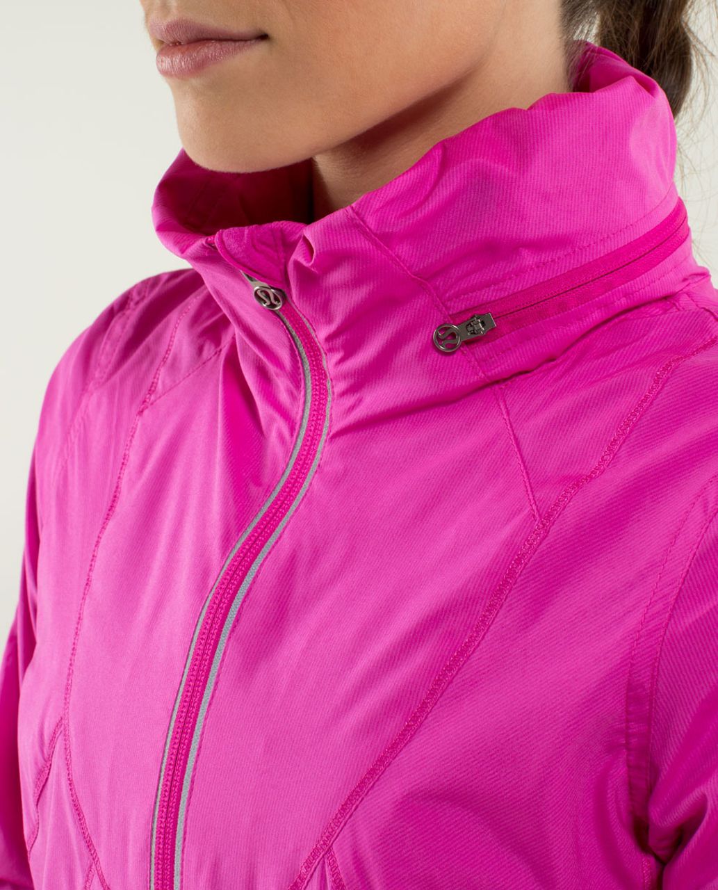 Lululemon Stride Jacket - Paris Pink White Microstripe / Paris Pink - lulu  fanatics